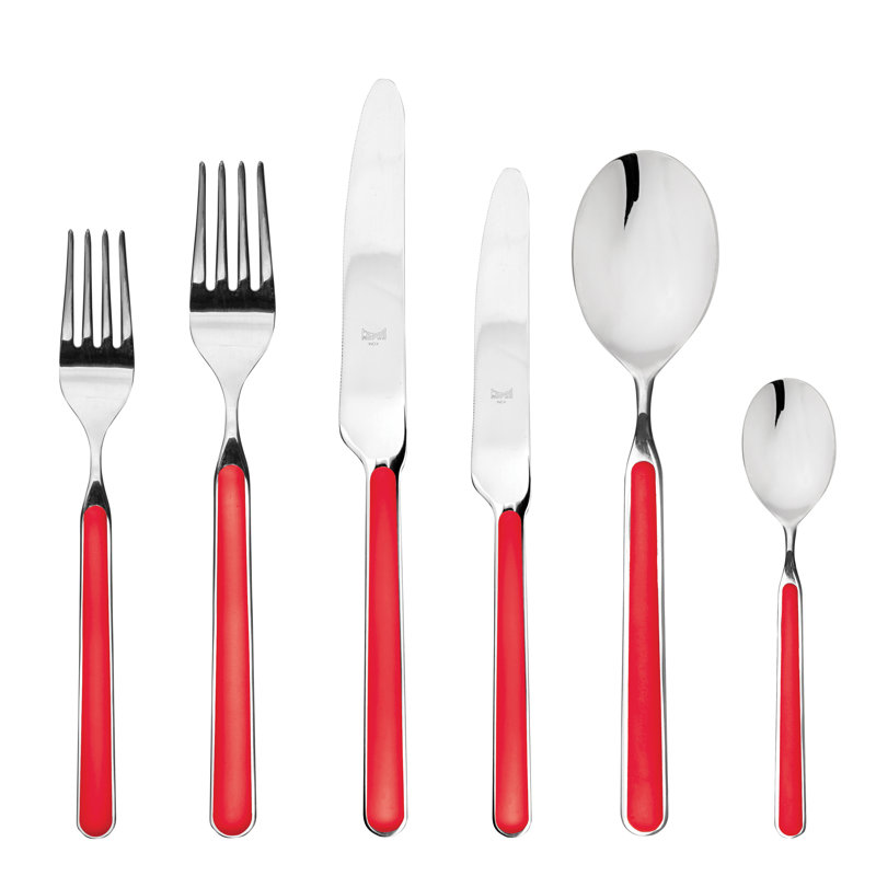 Ensemble de couverts Fantasia - 36 pièces - Rouge, Rouge