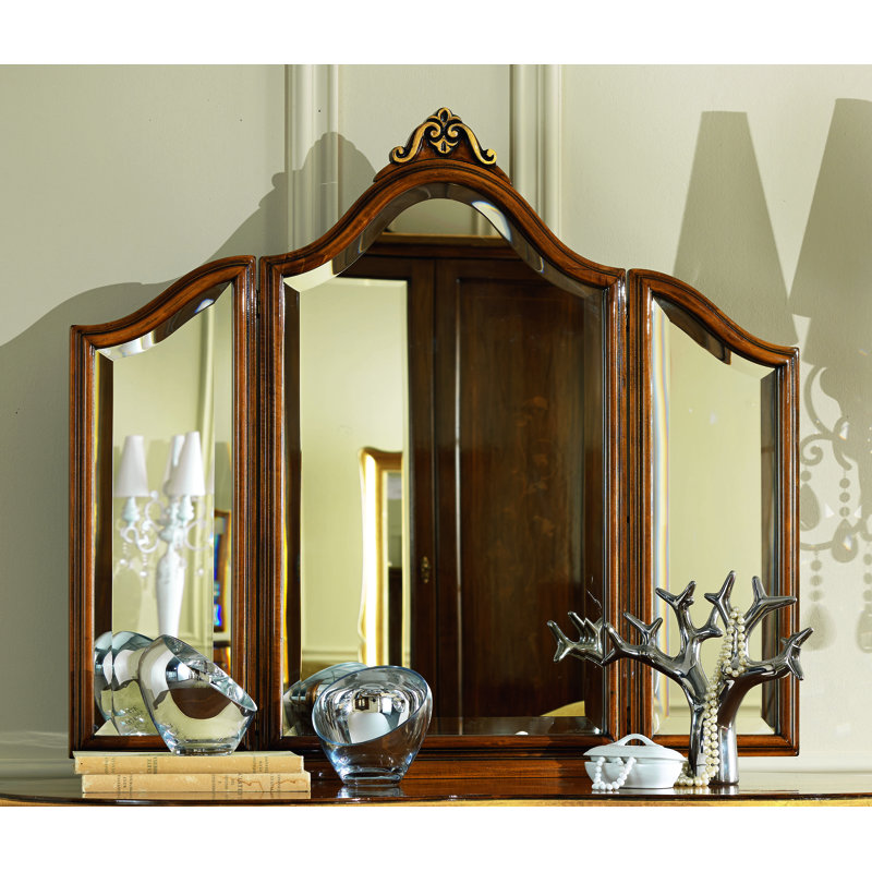 Bussiere Wood Flat Wall Mirror