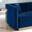 Velours bleu durable pour le salon - 2 pièces contemporaines au look élégant