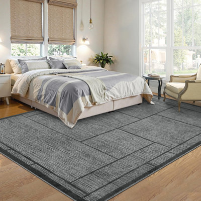 Tapis géométrique lavable pour le salon et la chambre à coucher