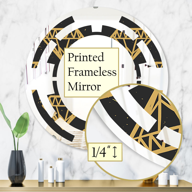 Miroir mural moderne sans cadre, H 31,5 po x l 31,5 po, Space Diamonds