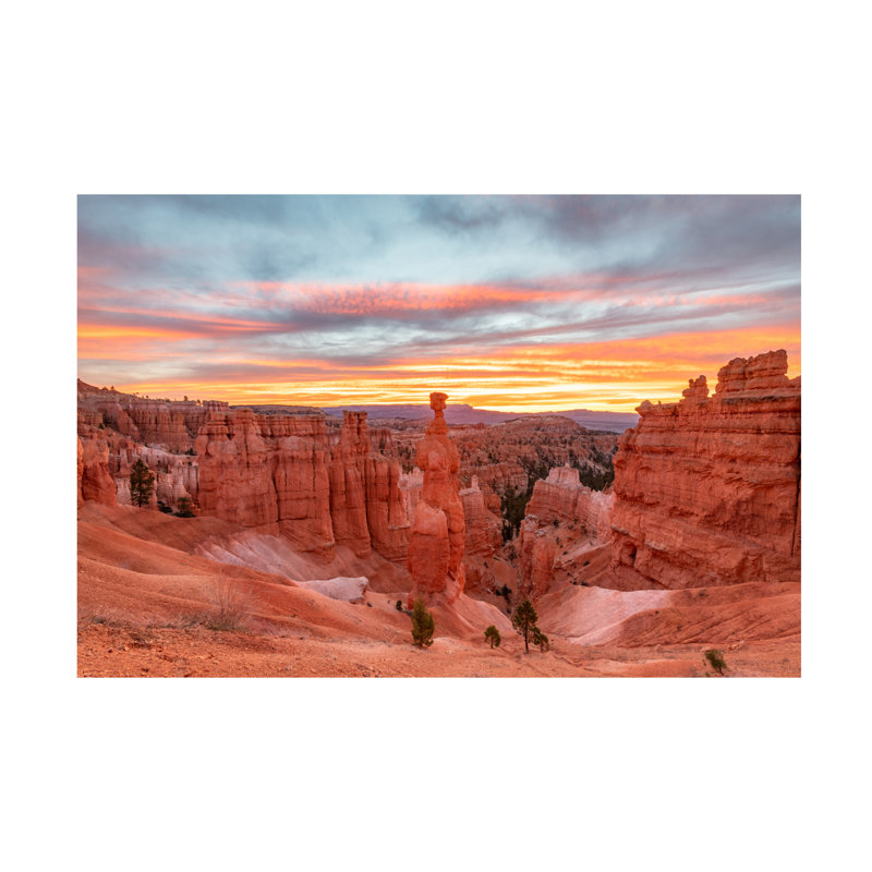 «Wors Hammer - Bryce Canyon» par Jeff Poe, art mural sur toile tendue pour décoration de salon, de chambre à coucher ou de bureau - 30 x 47
