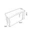 Console rectangulaire en bois massif noir-912892335