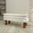 Modern Minimalist Off-white Bench