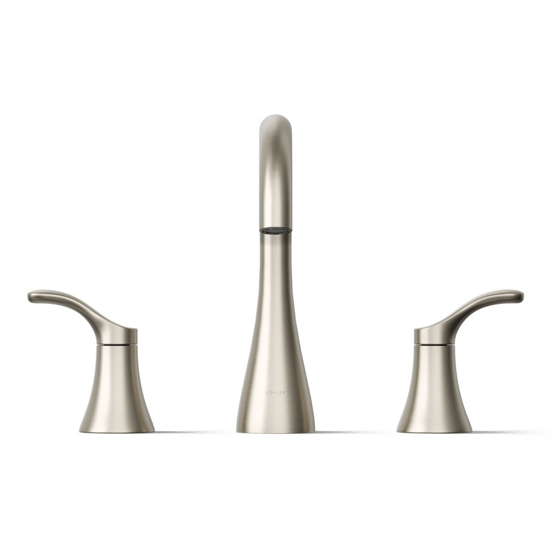 Simplice Widespread Bathroom Sink Faucet, Three-Hole Bathroom Faucet with Clicker Drain, 1.2 GPM, Chrome