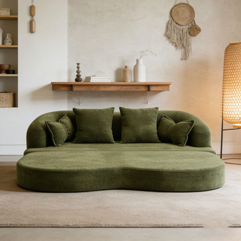 Canapé-lit pliant 70 po 2 en 1, Vert