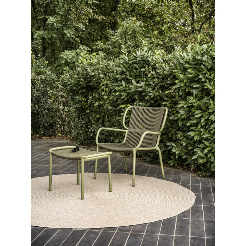 Ribbon Lounge Chair, Moss/Dark Green