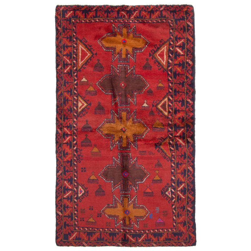 Tapis rouge Rizbaft 3 pi 5 po x 6 pi 1 po