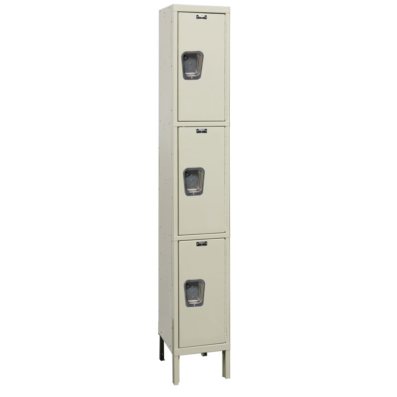 Casier large à 3 niveaux et sans entretien, H 78 po x l 12 po x P 15 po, Brun clair