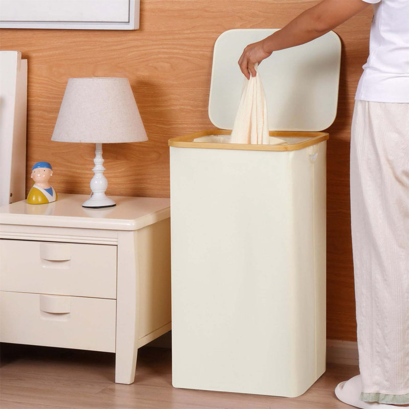 Bhargava Laundry Hamper with Handles, Beige