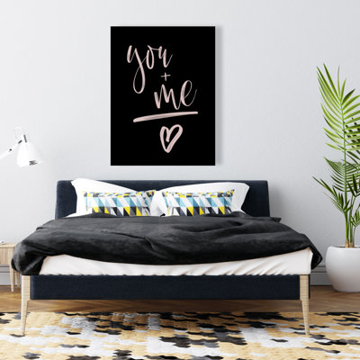 You + me Pattern Hygge Canvas | Cozy Home Decor Accent