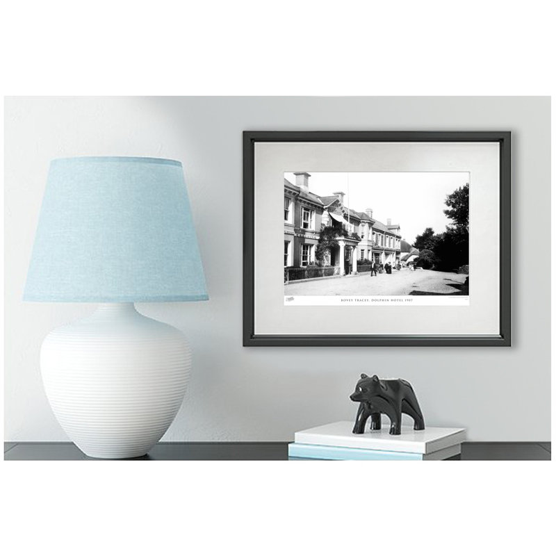 Bovey Tracey, Dolphin Hotel 1907 - Single Picture Frame Print, 28cm H x 36cm W x 2.3cm D