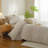 LIFETOWN Striped Duvet Cover Set,3 Pcs Breathable Durable 100% Washed Cotton Comforter Cover for All Seasons, Chic Linen Like Textured Bedding Set.-121605910-114652715