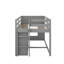 Lit mezzanine simple avec armoire et tablette-2088649925