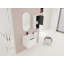 Meuble-lavabo mural 24 po avec lavabo en céramique, armoire latérale et portes à fermeture en douceur