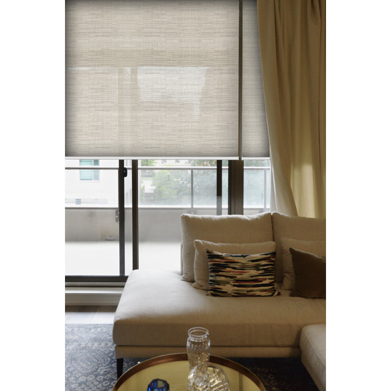 Rideau roulant diaphane vert, Vert, L 65 po x L 72 po