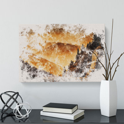 Mountain in Arlberg Pass - Wrapped Canvas