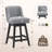 360°Bar Counter Stool with Solid Wood Frame-534398501