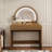 Makeup Vanity Table With Touch Screen Lighted Mirror And Drawer