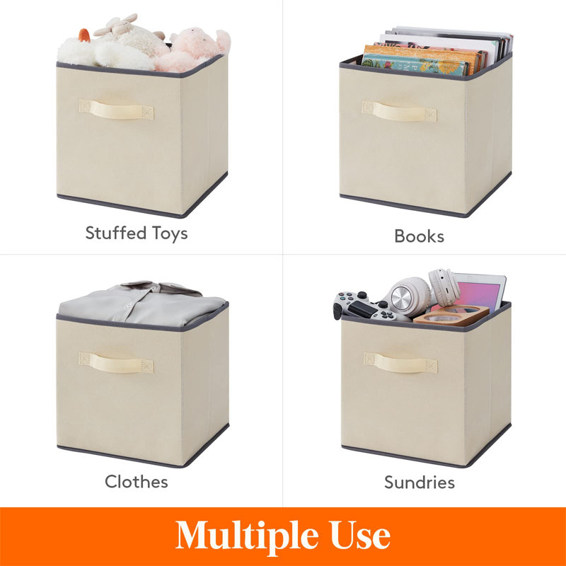 Rebrilliant Fabric Bin, Beige