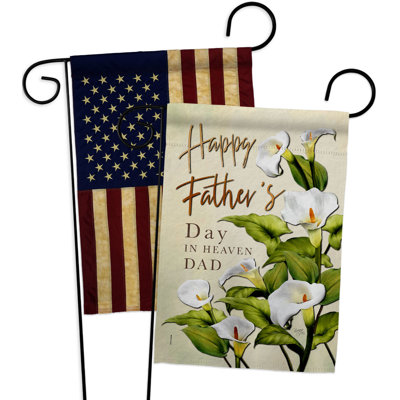 Double Sided 18.5'' H x 13'' W Polyester Father's Day Garden Flag