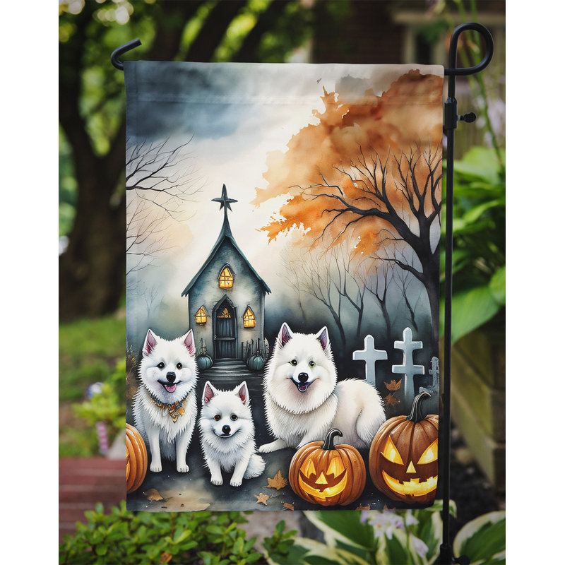 Double Sided 15.5'' H x 11.25'' W Polyester Halloween Garden Flag