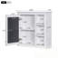 Armoire de rangement murale avec miroir et 3 tablettes ouvertes-200763104