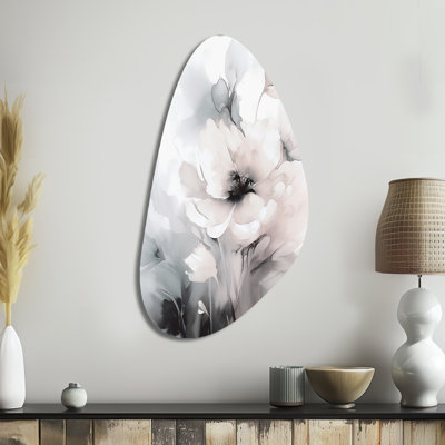 Art mural asymétrique en métal Simoneaux - Floral Fall Shape