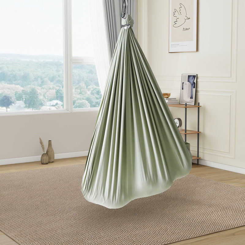 Balançoire sensorielle, balançoire thérapeutique à double couche 55 "x 59" pour autisme, TDAH, pivotant à 360 °, intérieur et extérieur