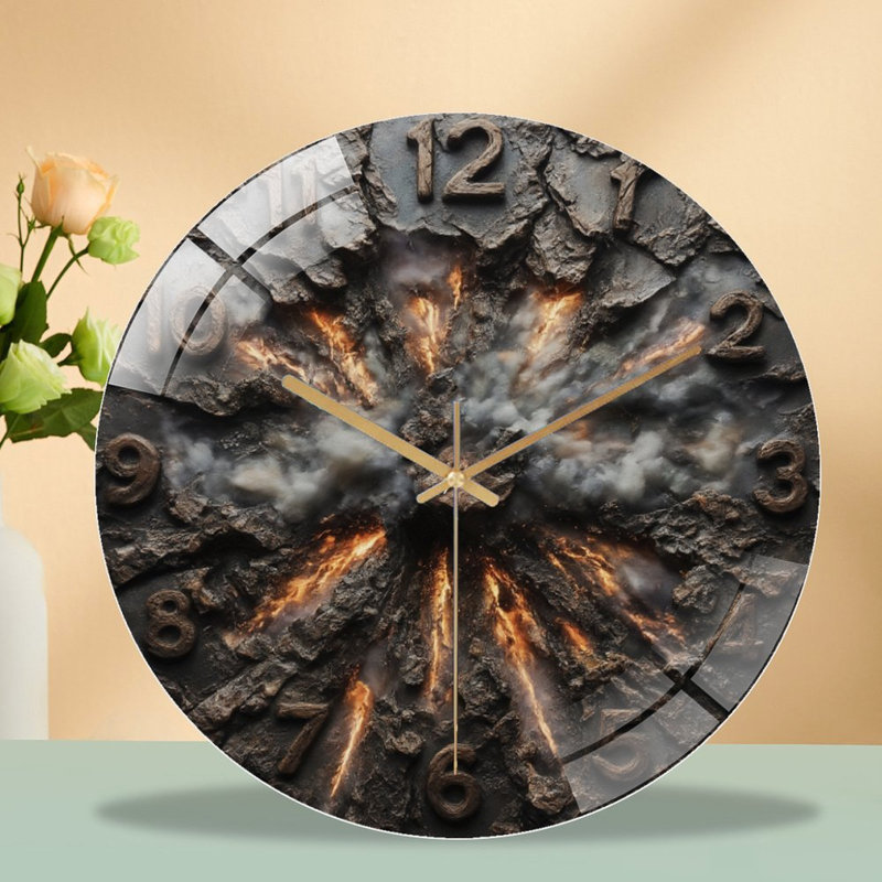 Horloge murale moderne en verre 12 ''