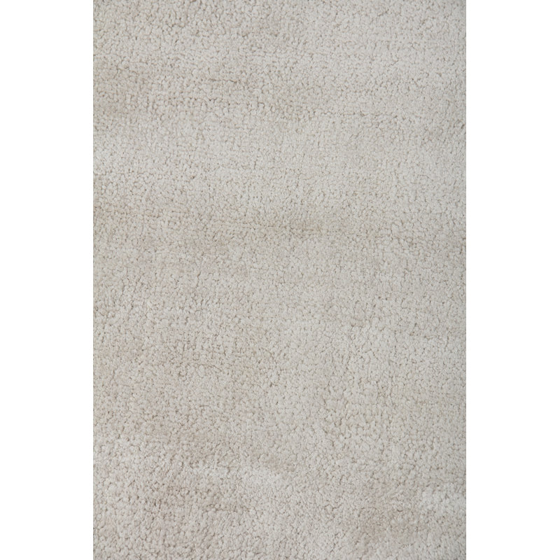 Silk handloomed Silk Silver Area Rug