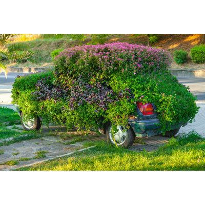 Old Car Decoration by Eugenesergeev - Wrapped Canvas Print