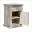 Table de chevet en bois de manguier massif avec 1 tiroir et armoire Boho