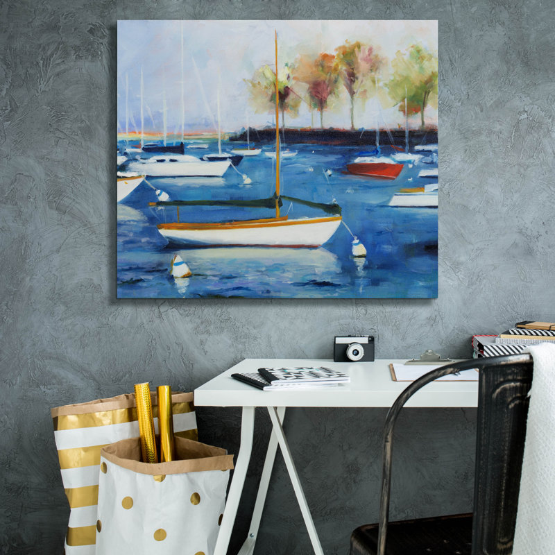 Toile épique Graffiti «Mooring Basin» par Curt Crain, 30 po x 26 po, H 26 po x l 30 po