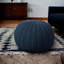 Pouf rond en coton 20 po beige-966207506