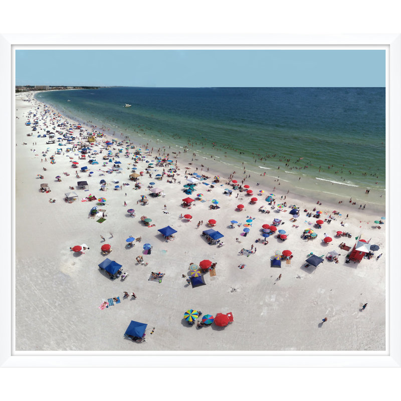 Aerial View Of Miami Beach Giclee Print by Soicher Marin Archives, White, 41.5" H x 47.5" W x 1.75" D