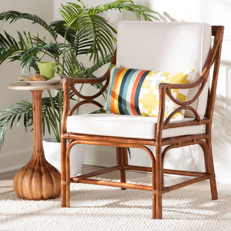 Bali & pari Fauteuil Cleantha Boho, brun marbré