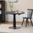 Black Round Solid Wood Dining table-713013301