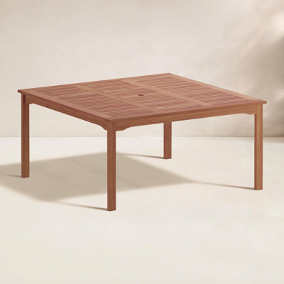 Alyisa 59" Eucalyptus Patio Dining Table