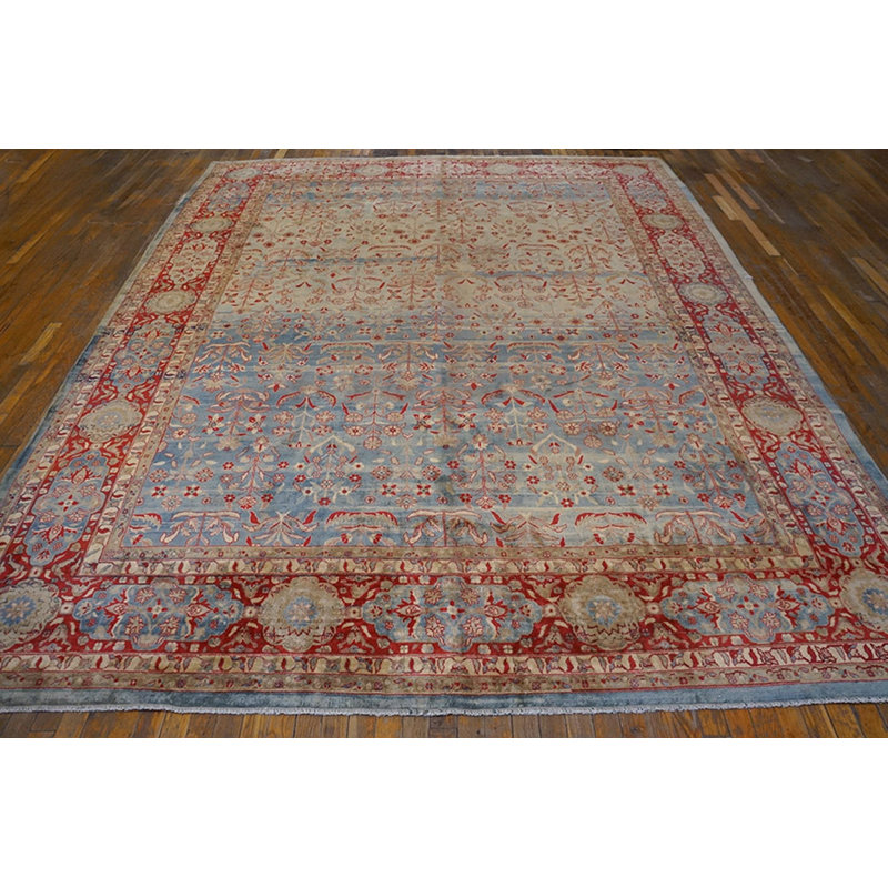 Antique Lahore Indian Knotted Rug