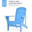 Chaise Adirondack Outsunny