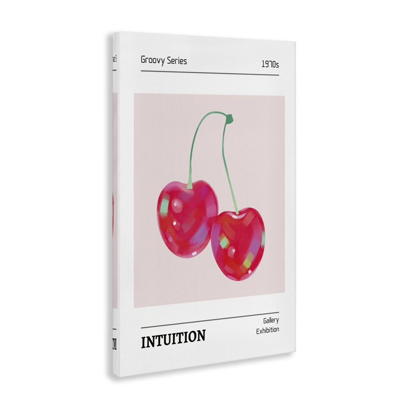 Intuition phrase cerises, conception par LSR Design Studio, H 24 po x l 16 po