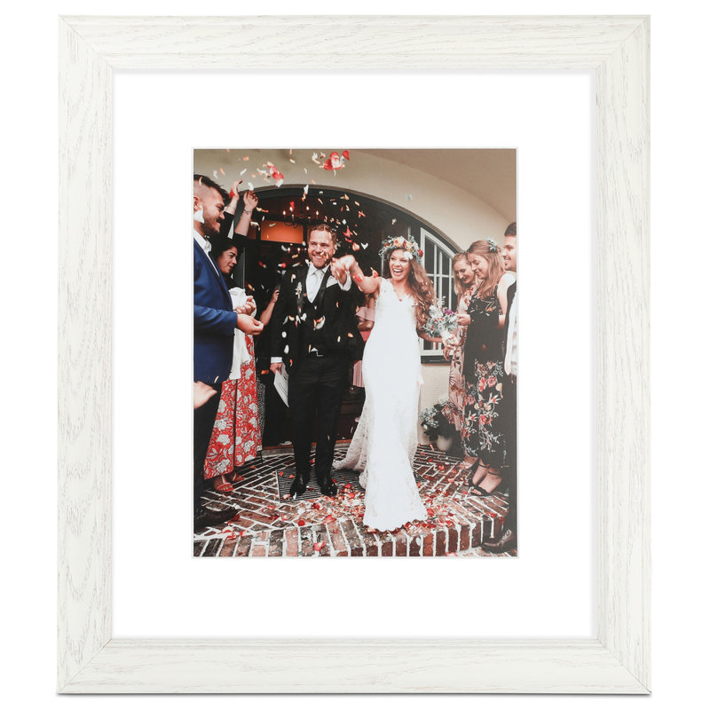 Wood Matte Picture Frame with Mat, Crisp