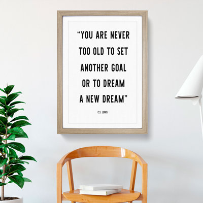 Dream a New Dream - Picture Frame Typography
