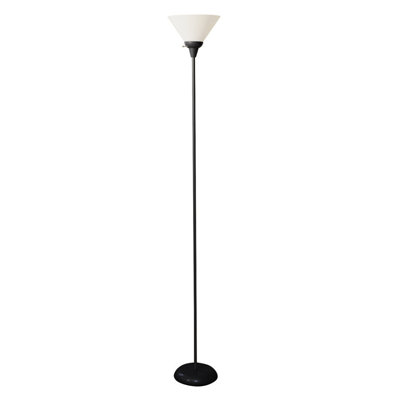 Lampe torchère sur pied 71 po avec abat-jour en plastique givré Ankrum