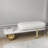 Entryway Bench,Modern Wooden Boucle Upholstered Bench with Abstract Metal Leg and Comfortable Lambswool Cushion for Entryway,Bedroom,Living Room-1506933688