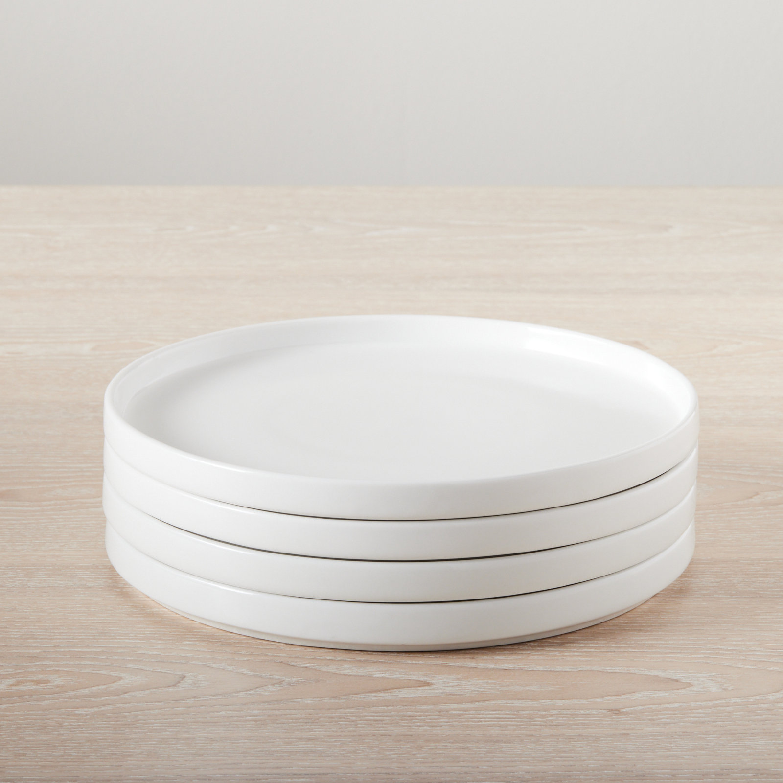 Malmesbury Straight Lip Stoneware Salad Plate, White