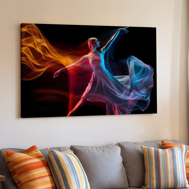 Reproduction d'art sur toile "A Graceful Dancer" Mid Pose Exude Elegance and Dynamism, H 30 po x l 30 po