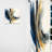 Dargan - Blue And Gold Swirl Abstract IV - Abstract Spirals Curtain - Velvet Room Darkening - 1 panel-466718995