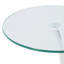 Glass Top Pedestal End Table